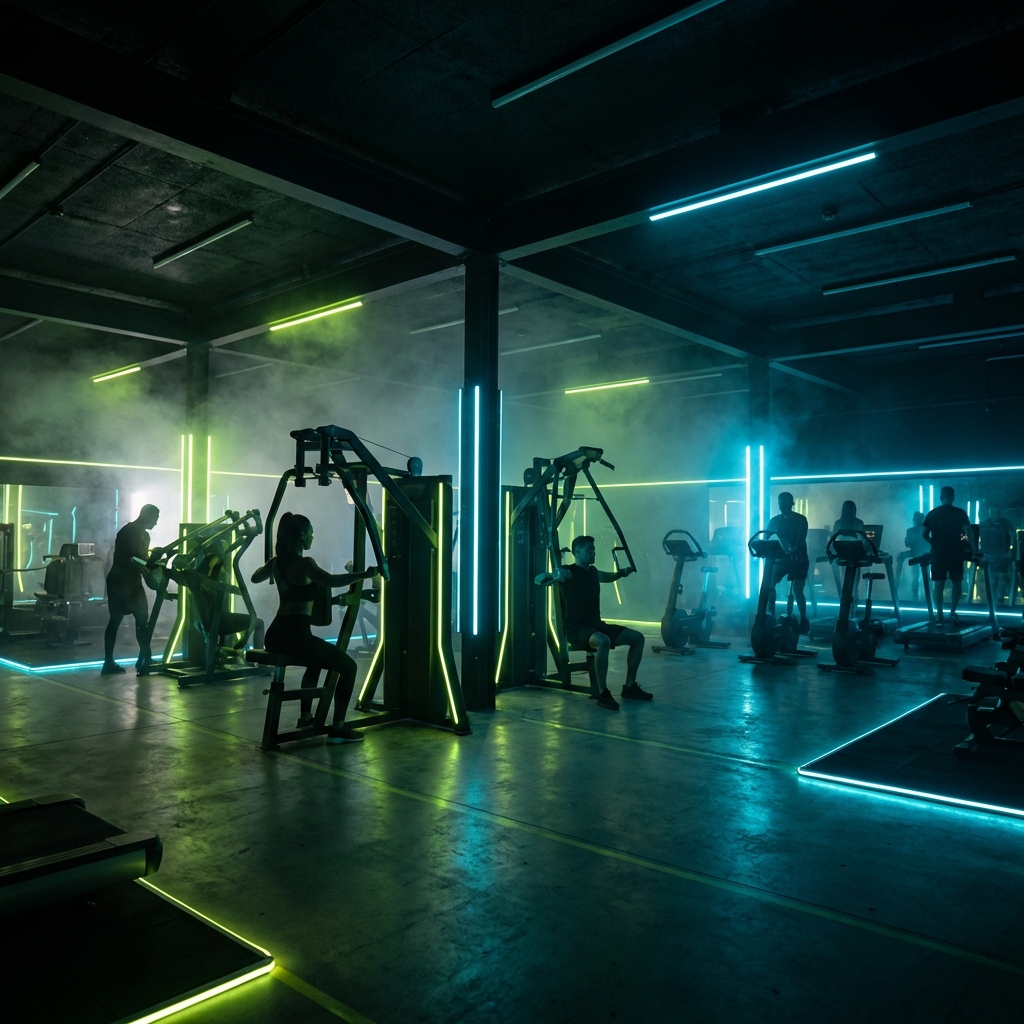 Premium Dark Gym Atmosphere